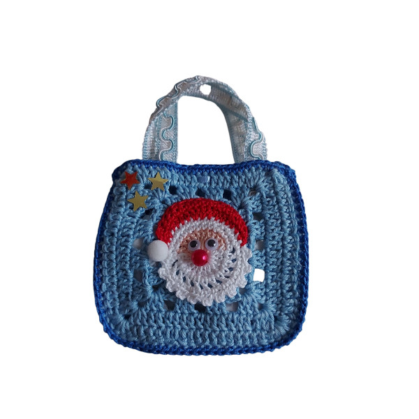 Christmas Crochet Bag  - Santa Claus